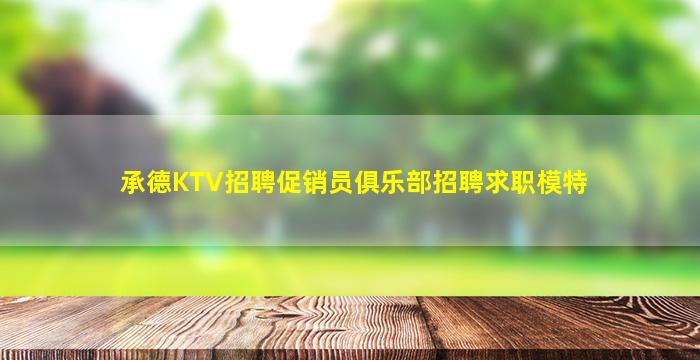承德KTV招聘促销员俱乐部招聘求职模特